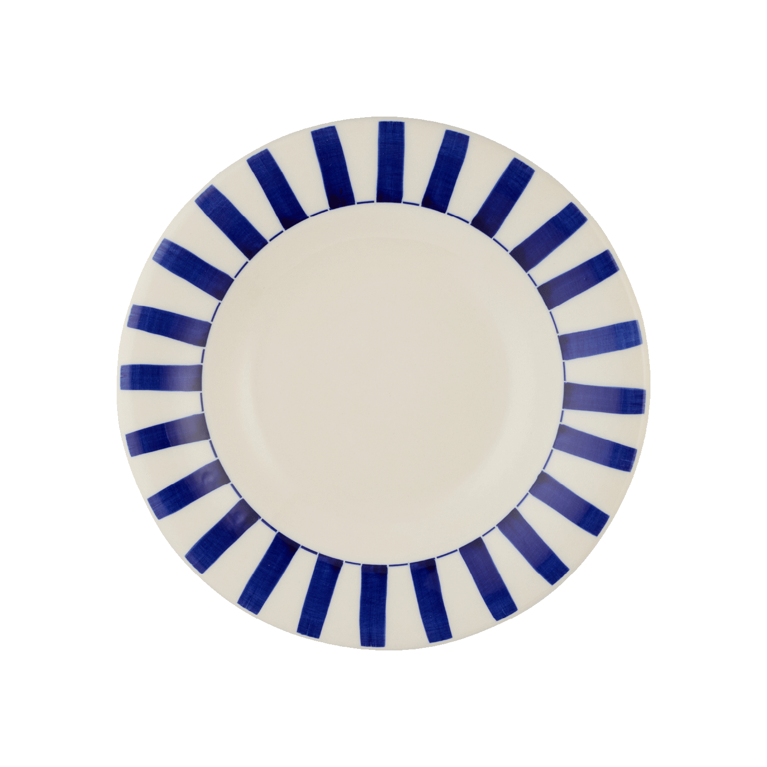 Navy Blue Stripes Pasta Plate