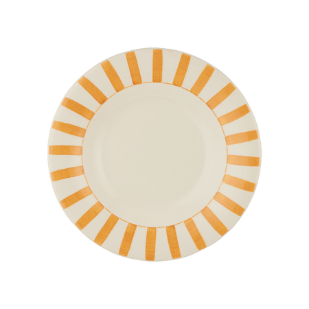 Yellow Stripes Pasta Plate