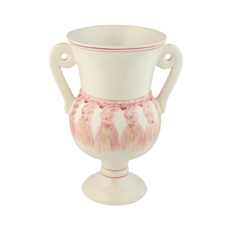 Powder Pink Tassel Amphora Vase