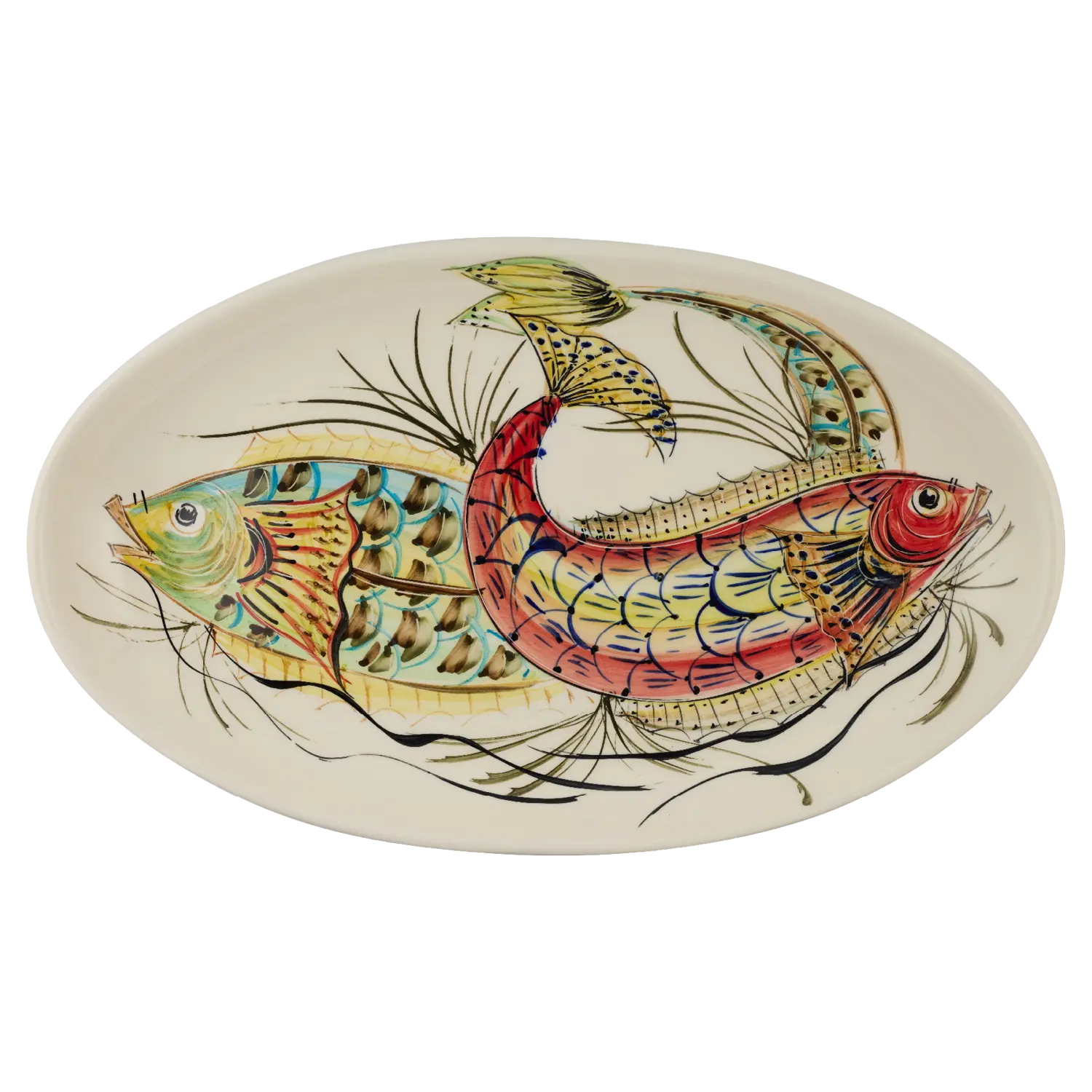 Large Red Aldo Fish Oval Platter