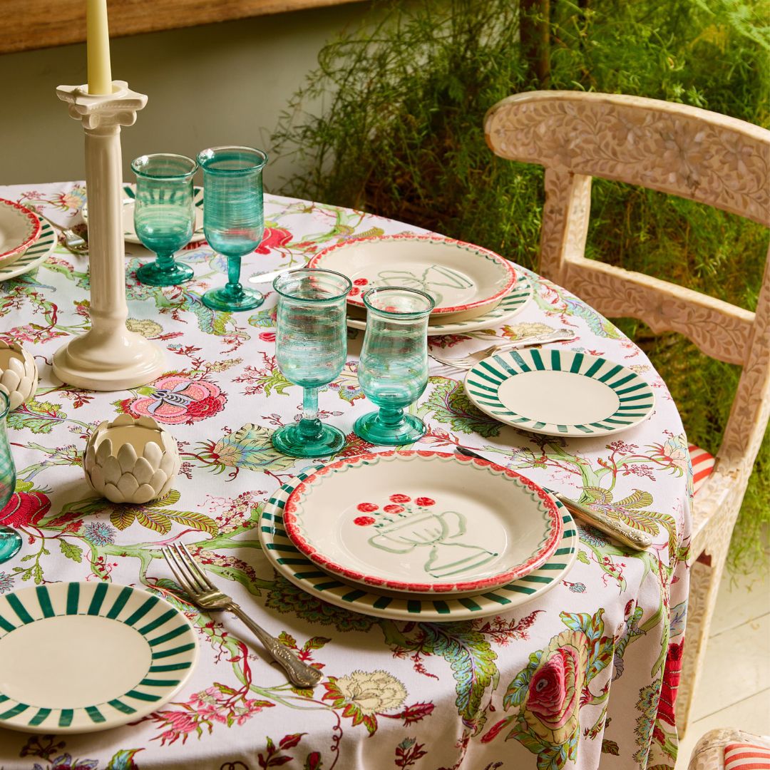 Green Stripes Side Plate