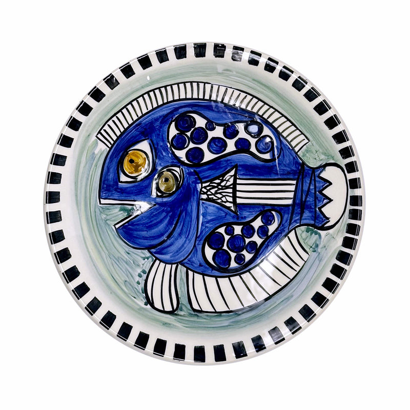 Dinner Plate, Blue Gozo Fish