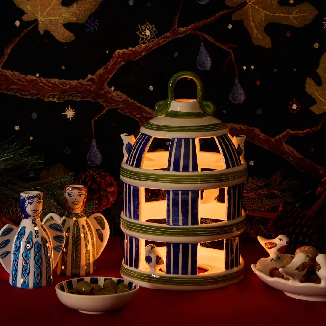 Blue Birdcage Lantern