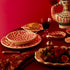 Red Scroll Dinner Plates (Set of 4)