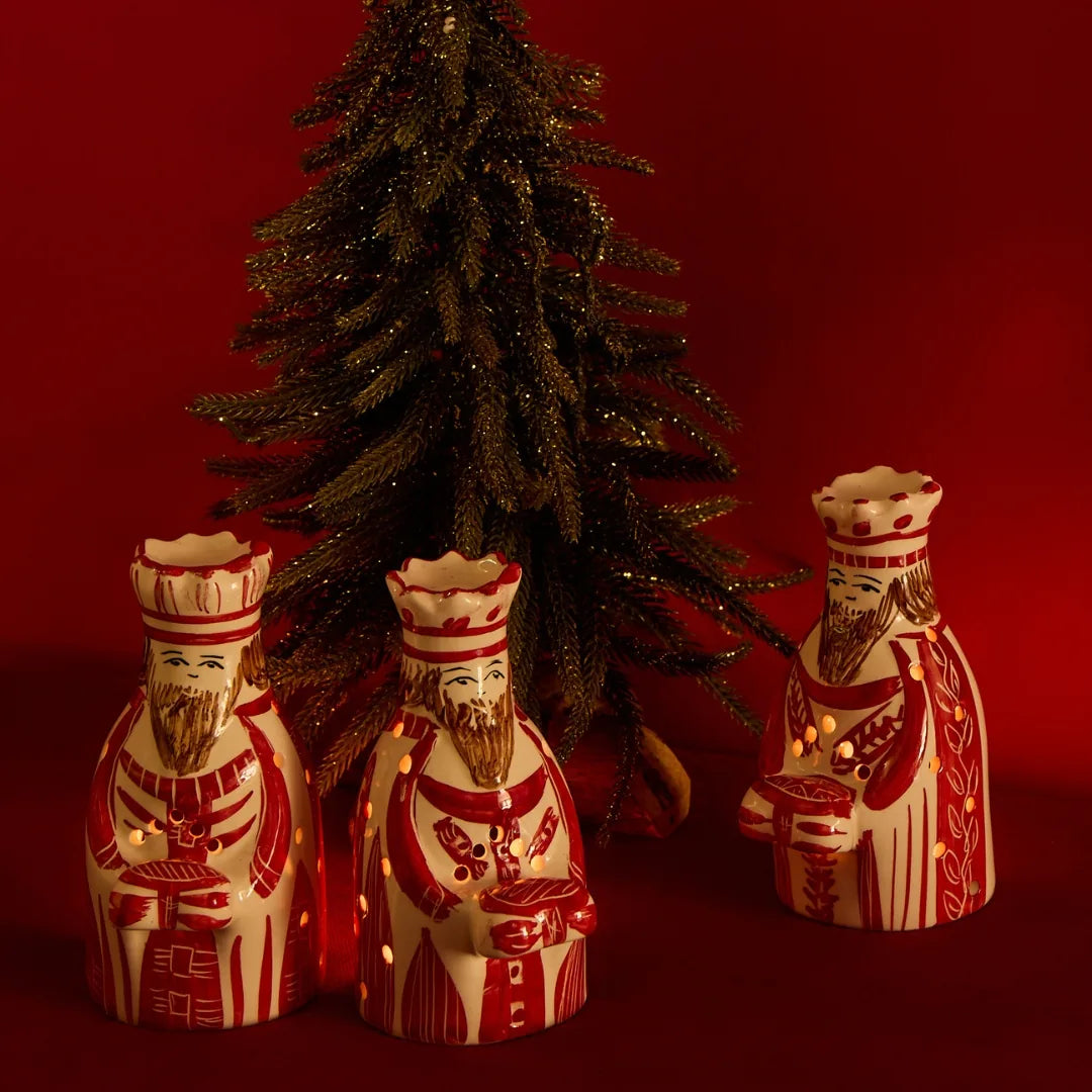 Red King Tea Lights (Set of 3)