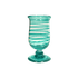 Handblown Cyan Spiral Water Glass