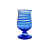 Handblown Indigo Spiral Water Glass