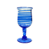 Handblown Indigo Spiral Wine Glass