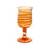 Handblown Ruby Spiral Wine Glass