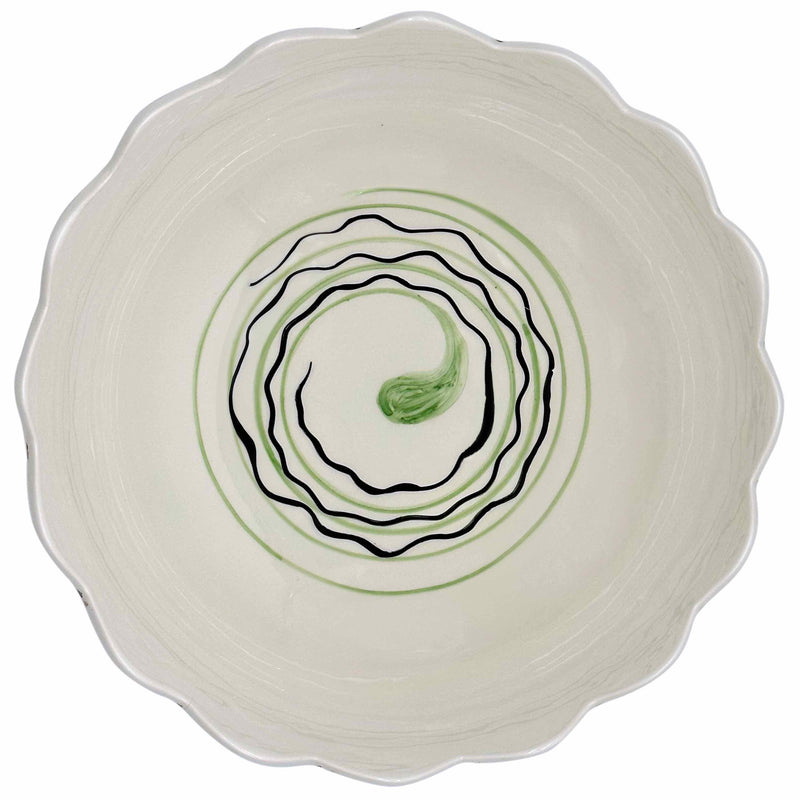 Villa Bologna Pottery X Collagerie Salad Bowl, Scalloped