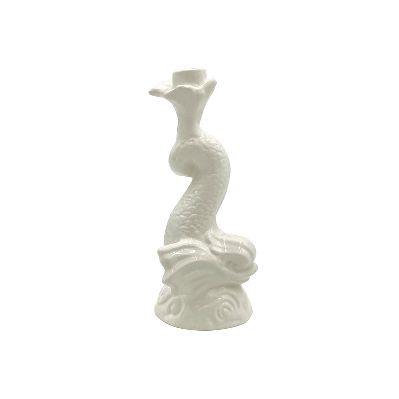 Dolphin Candlestick in Cream