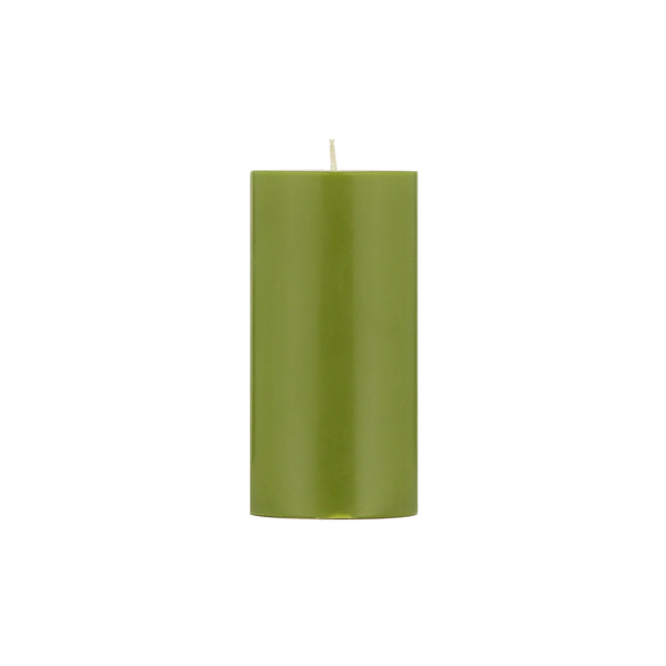 Pillar Candle 15cm in Olive Green