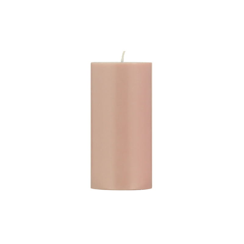 Pillar Candle 15cm in Old Rose
