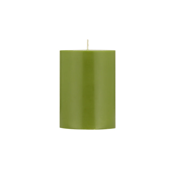 Pillar Candle 10cm in Olive Green
