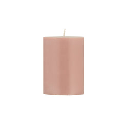 Pillar Candle 10cm in Old Rose