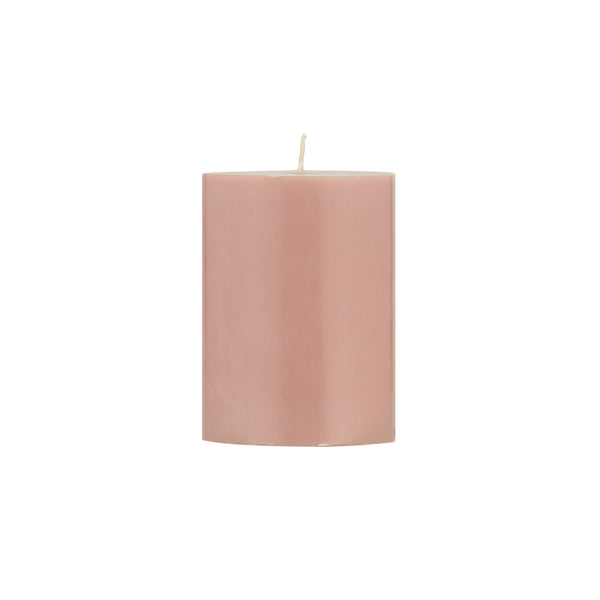 Pillar Candle 10cm in Old Rose