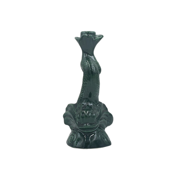 Dolphin Candlestick in Emerald Green