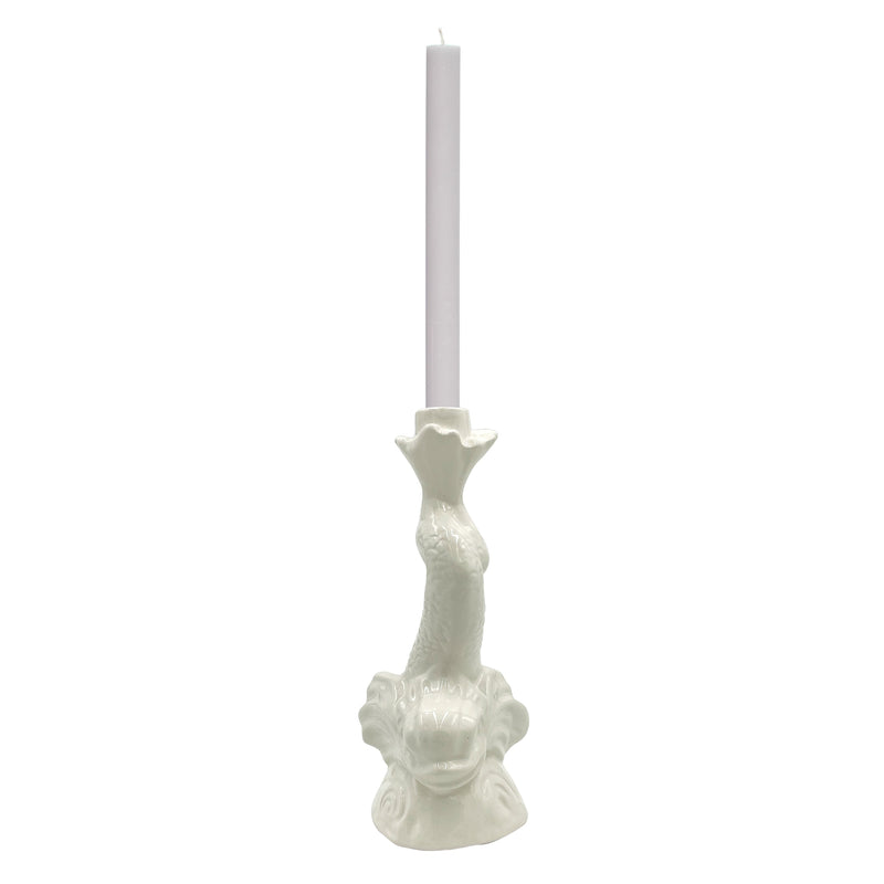 Pair of Dinner Candles 25cm in Gull Grey