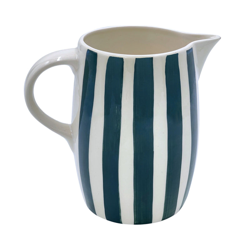 Water Jug in Green, Stripes