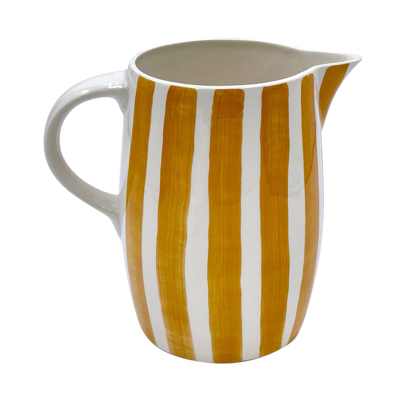 Water Jug in Yellow, Stripes