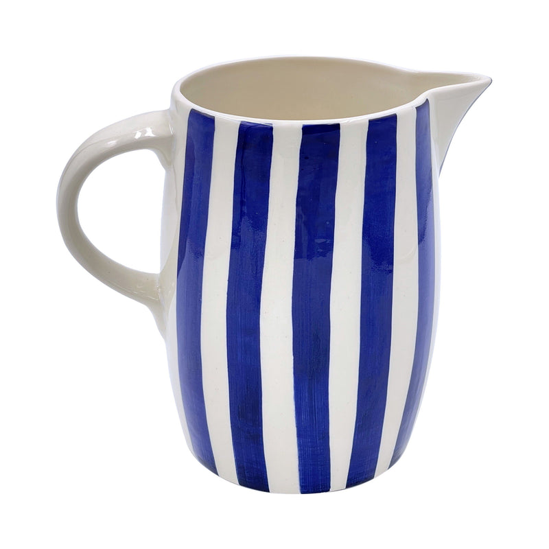 Water Jug in Navy Blue, Stripes