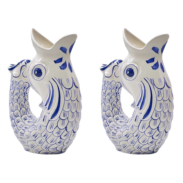 Glug Glug Jug in Navy Blue, Set of Two