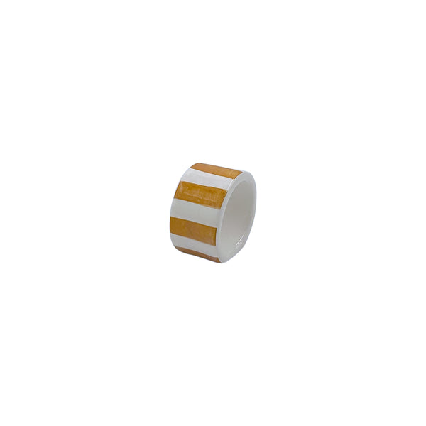 Napkin Ring in Yellow, Stripes