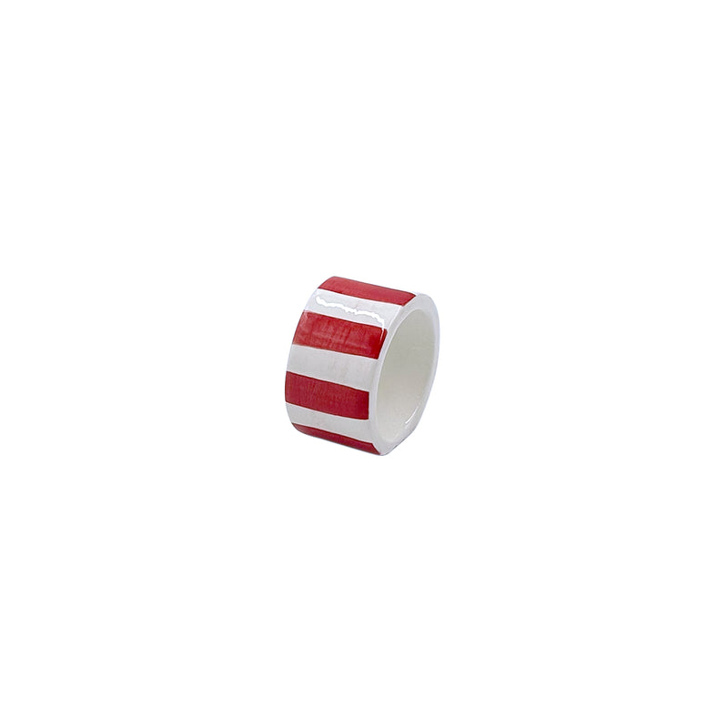 Napkin Ring in Red, Stripes