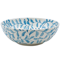 Salad Bowl in Light Blue, Scroll