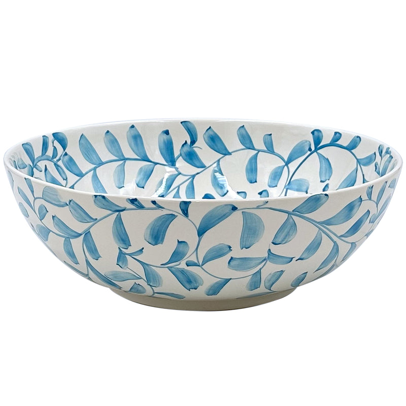 Salad Bowl in Light Blue, Scroll