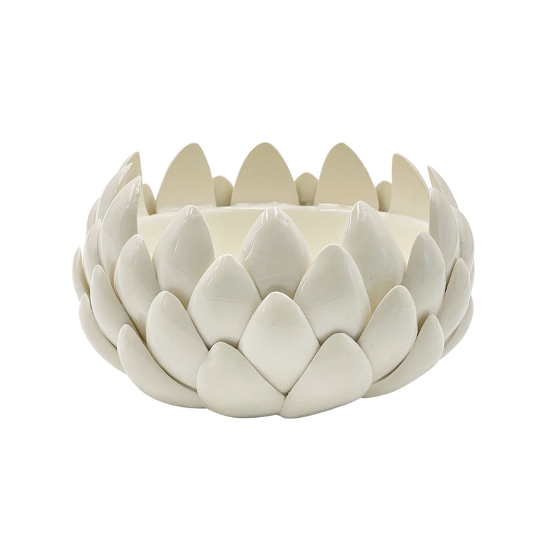 Artichoke Bowl in Cream, Medium