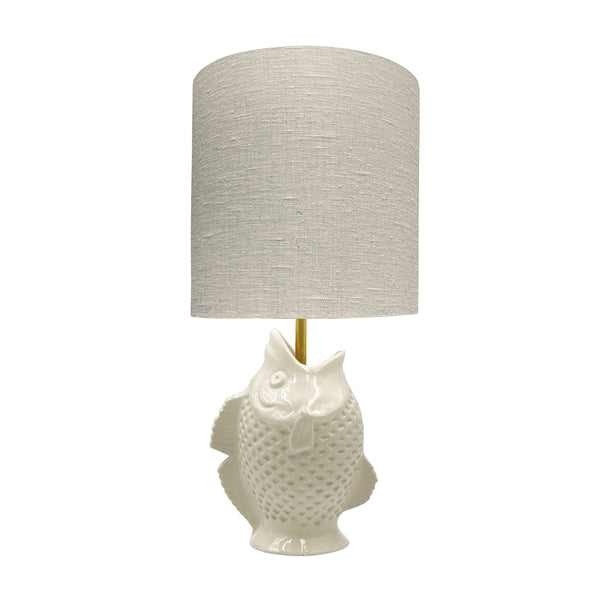Small Drum Linen Lampshade 25cm in Sand