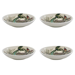 Pasta Bowl, Blue Aldo Fish, Set of Four