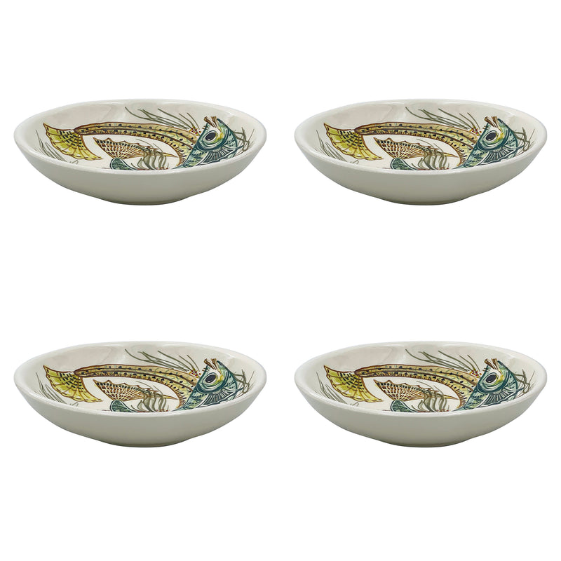 Pasta Bowl, Yellow Aldo Fish, Set of Four