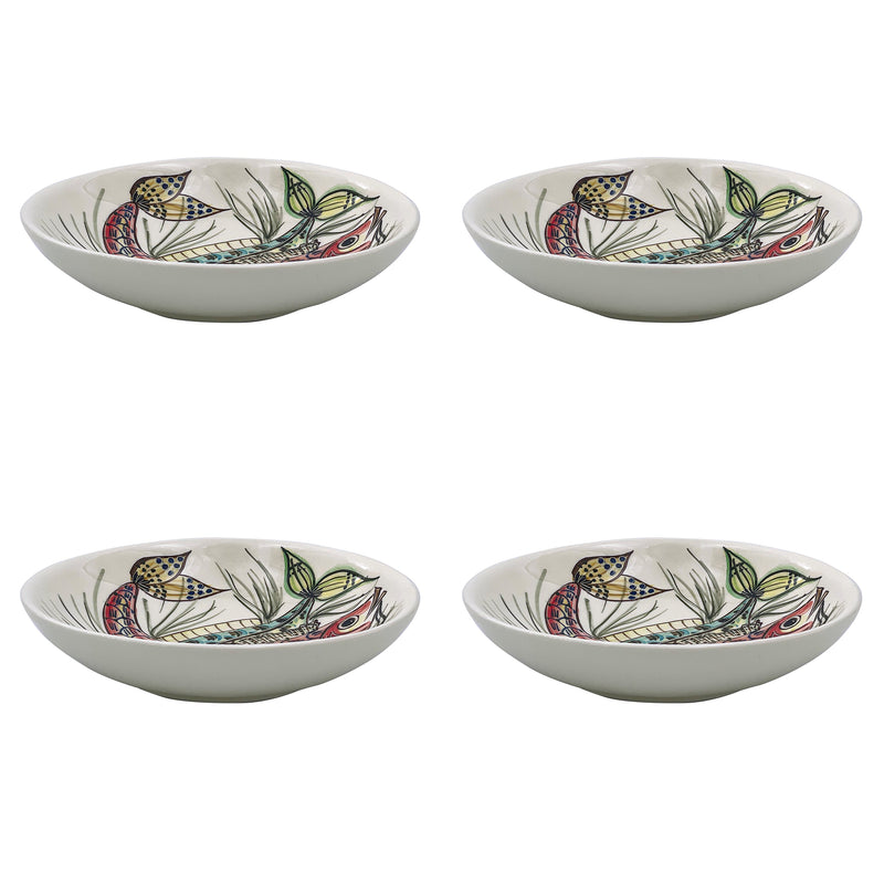 Pasta Bowl, Aldo Fish Red, Set of Four
