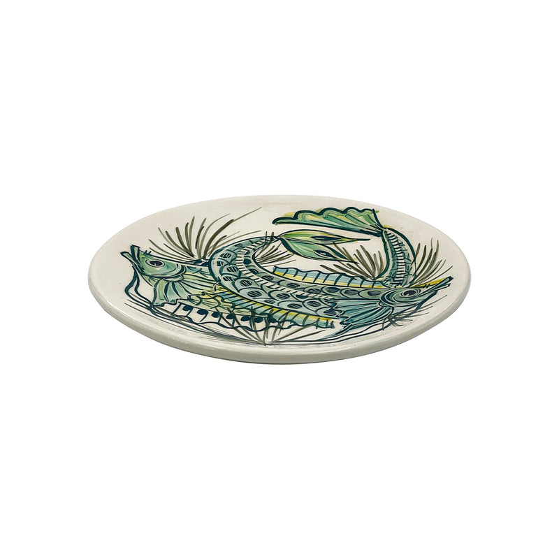 Side Plate, Green Aldo Fish