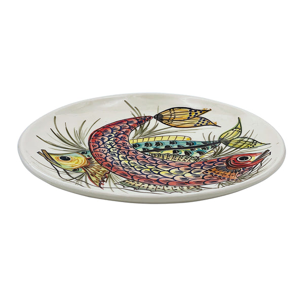 Charger Plate, Red Aldo Fish