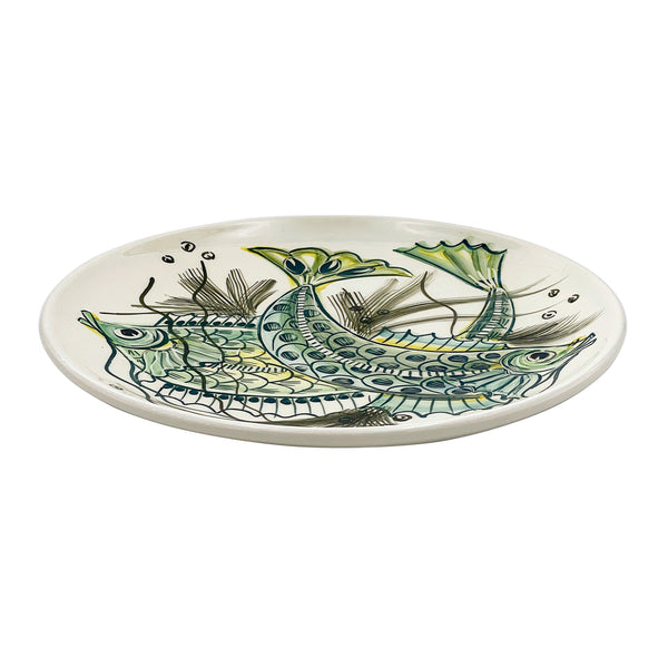 Charger Plate, Green Aldo Fish