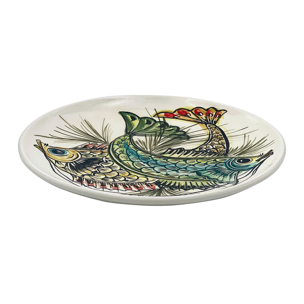 Charger Plate, Blue Aldo Fish