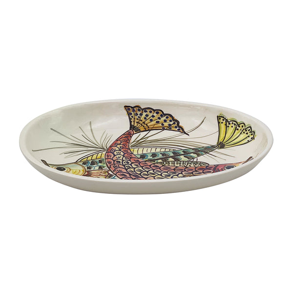 Small Oval Platter, Red Aldo Fish