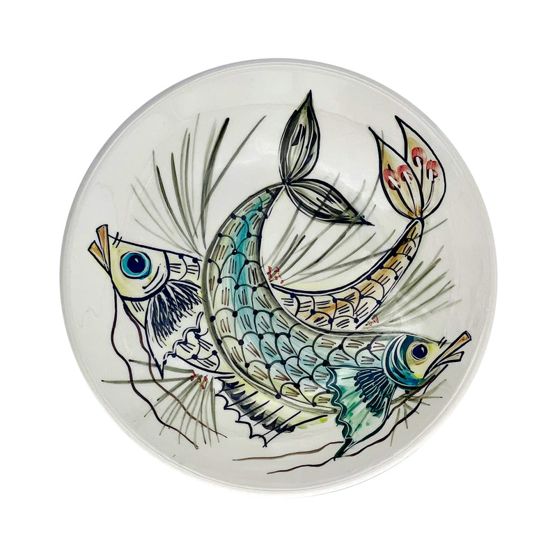 Dinner Plate, Blue Aldo Fish
