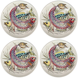 Charger Plate, Red Aldo Fish, Set of Four