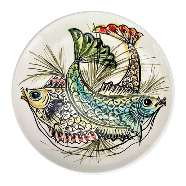 Charger Plate, Blue Aldo Fish