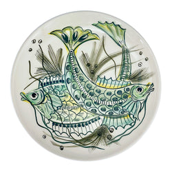 Charger Plate, Green Aldo Fish