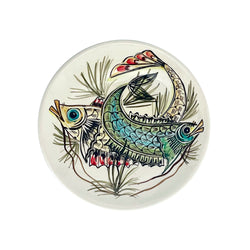 Side Plate, Blue Aldo Fish