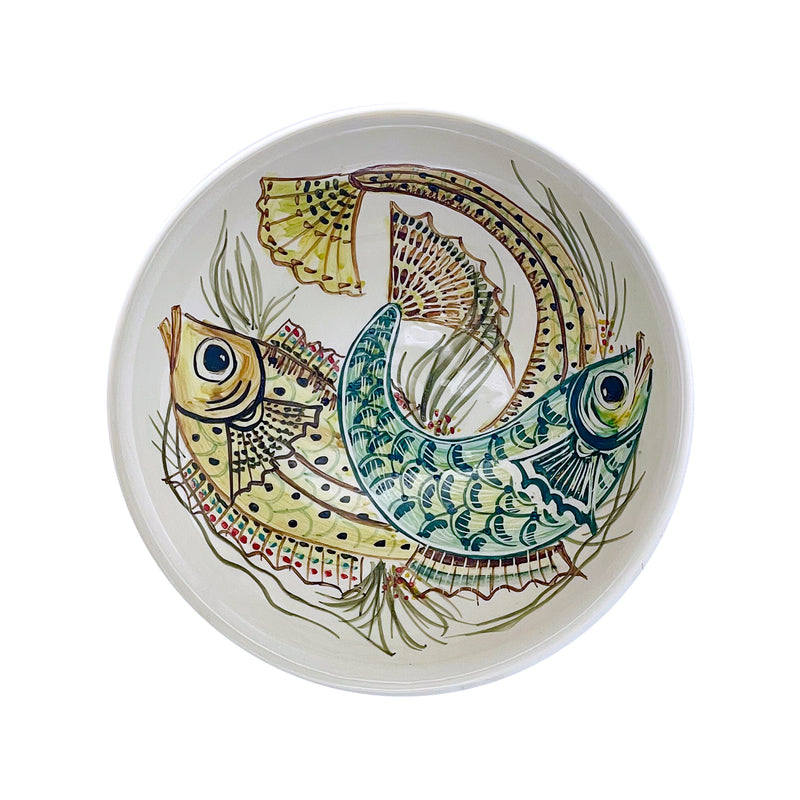 Pasta Bowl, Yellow Aldo Fish