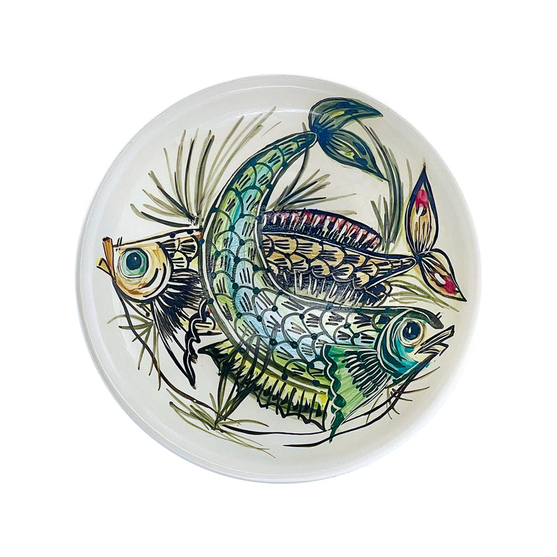 Pasta Bowl, Blue Aldo Fish