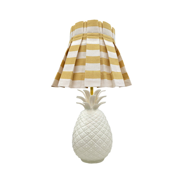 Small Empire Lampshade 24cm with Tangier Mustard Yellow Stripe Cover