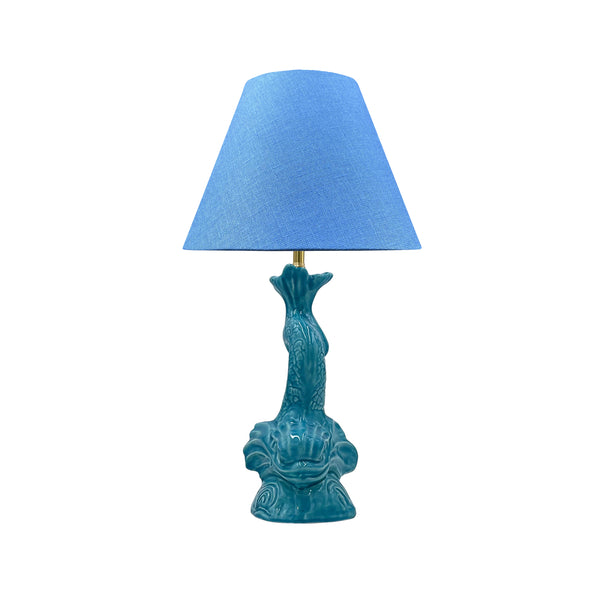 Large Empire Linen Lampshade 36cm in Navy Blue