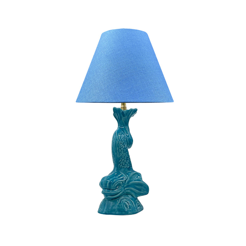 Dolphin Lamp in Turquoise, Small